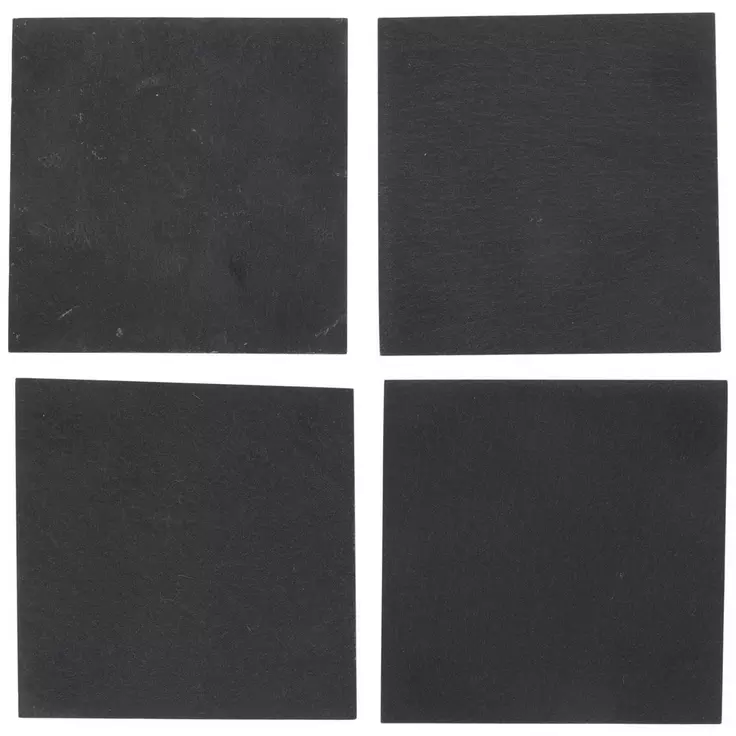 4 inch square slate coaster sample